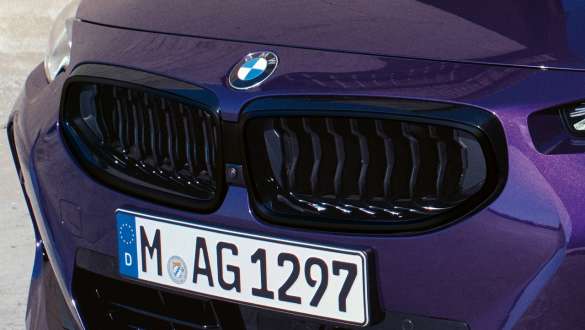 Single frame double kidney BMW 2 Series Coupé G42 2021 BMW 2 Series Coupé G42 2021 single frame double kidney front view close-up
