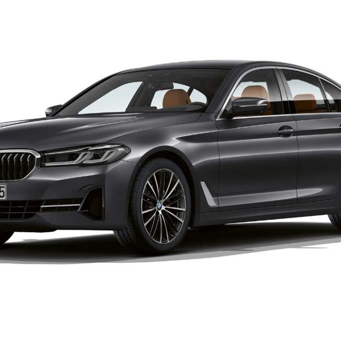 BMW 5 Series Sedan G30 Basic equipment BMW 5 Series Sedan 540i G30 2020 Basic equipment in Sophisto Grey three-quarter front view