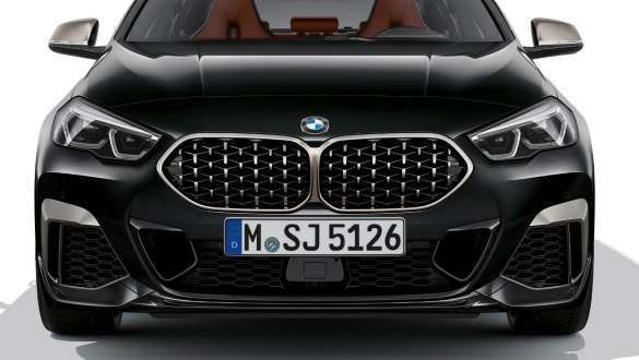 M Aerodynamics package BMW M235i xDrive Gran Coupé front M Aerodynamics package BMW M235i xDrive Gran Coupé Black Sapphire metallic F44 front