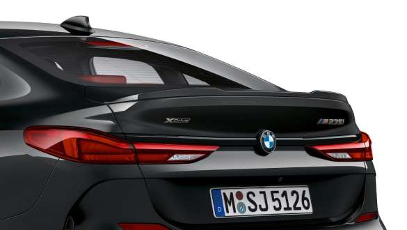 M rear spoiler BMW M235i xDrive Gran Coupé M rear spoiler BMW M235i xDrive Gran Coupé Black Sapphire metallic F44 rear view