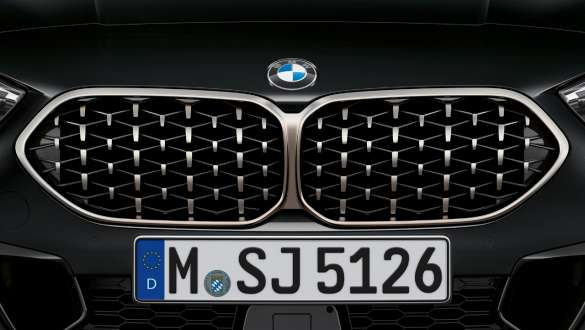 BMW kidney grille in mesh design BMW M235i xDrive Gran Coupé BMW kidney grille in mesh design BMW M235i xDrive Gran Coupé Black Sapphire metallic F44 close-up