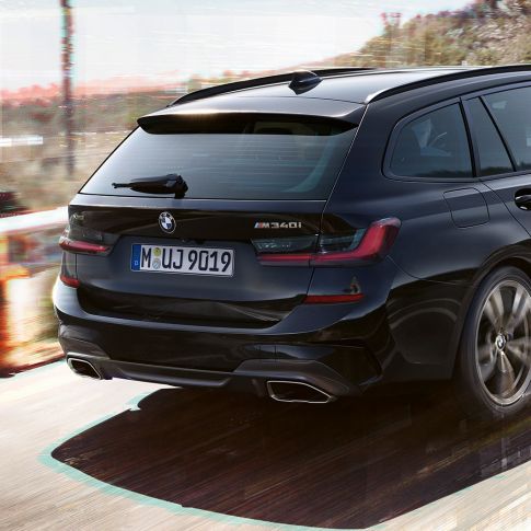 Rear design exhaust tailpipes BMW M340i xDrive Touring, rear design exhaust tailpipes