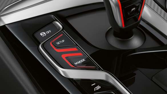 BMW M5 Competition with M MODE F90 2020 BMW M5 Competition with M MODE F90 LCI Facelift 2020 interior close-up gearshift lever