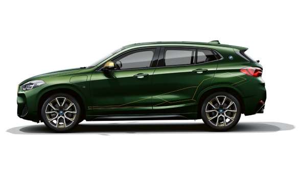 Side view BMW X2 F39 Side view BMW X2 F39 Sanremo Green metallic