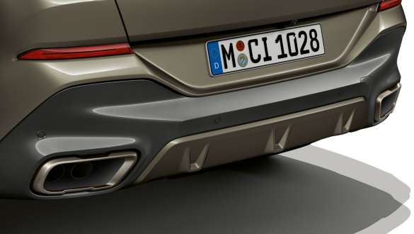 M Sport exhaust system BMW X6 G06 2019 M Sport exhaust system BMW X6 2019 G06 close-up
