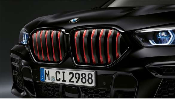 BMW double kidney with bars in Chili Red BMW X6 Edition Black Vermilion G06 2021 BMW double kidney with bars in Chili Red BMW X6 Edition Black Vermilion G06 2021