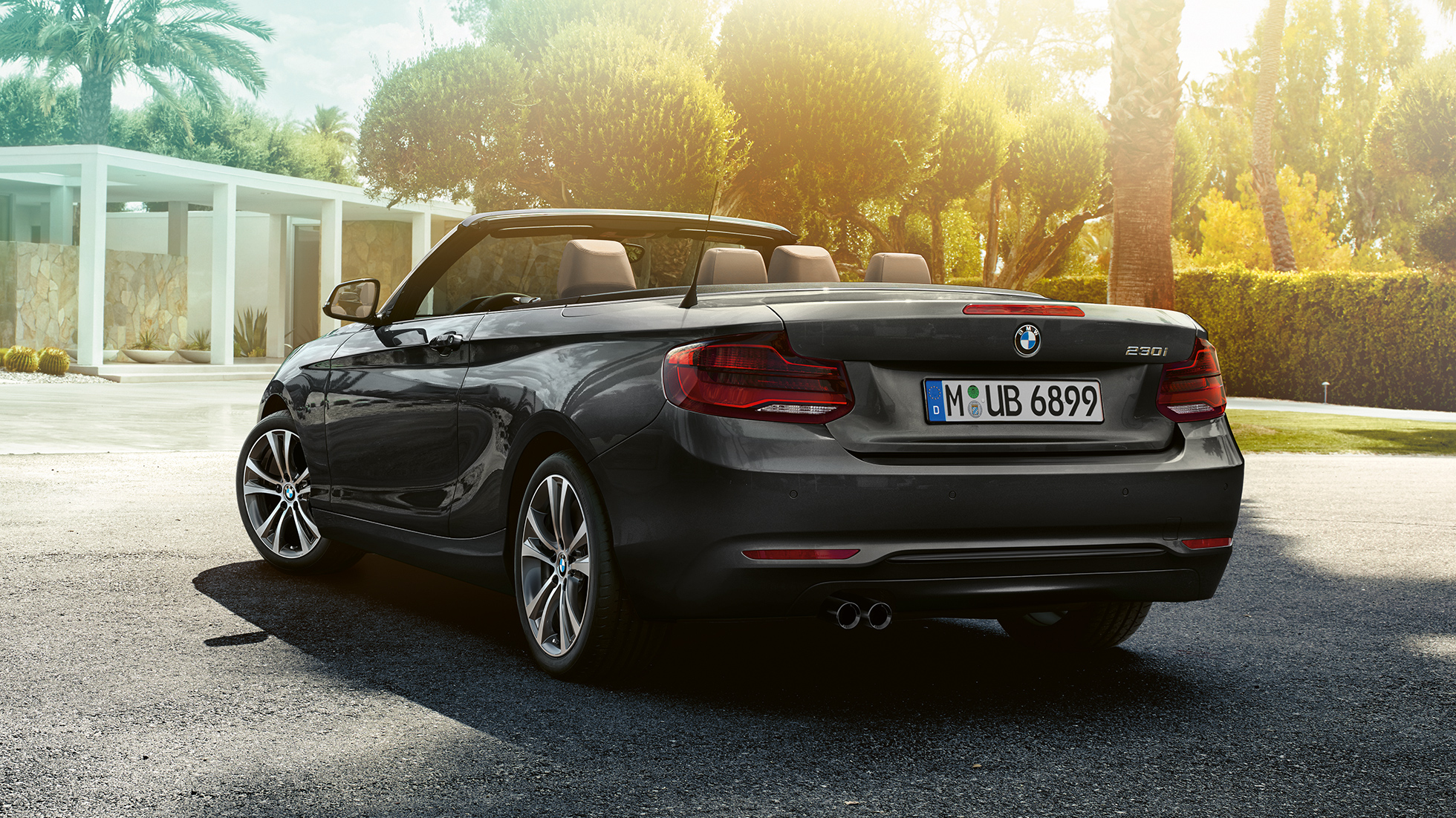 BMW 2 Series Convertible, three-quarter rear shot BMW 2 Series Convertible, three-quarter rear shot