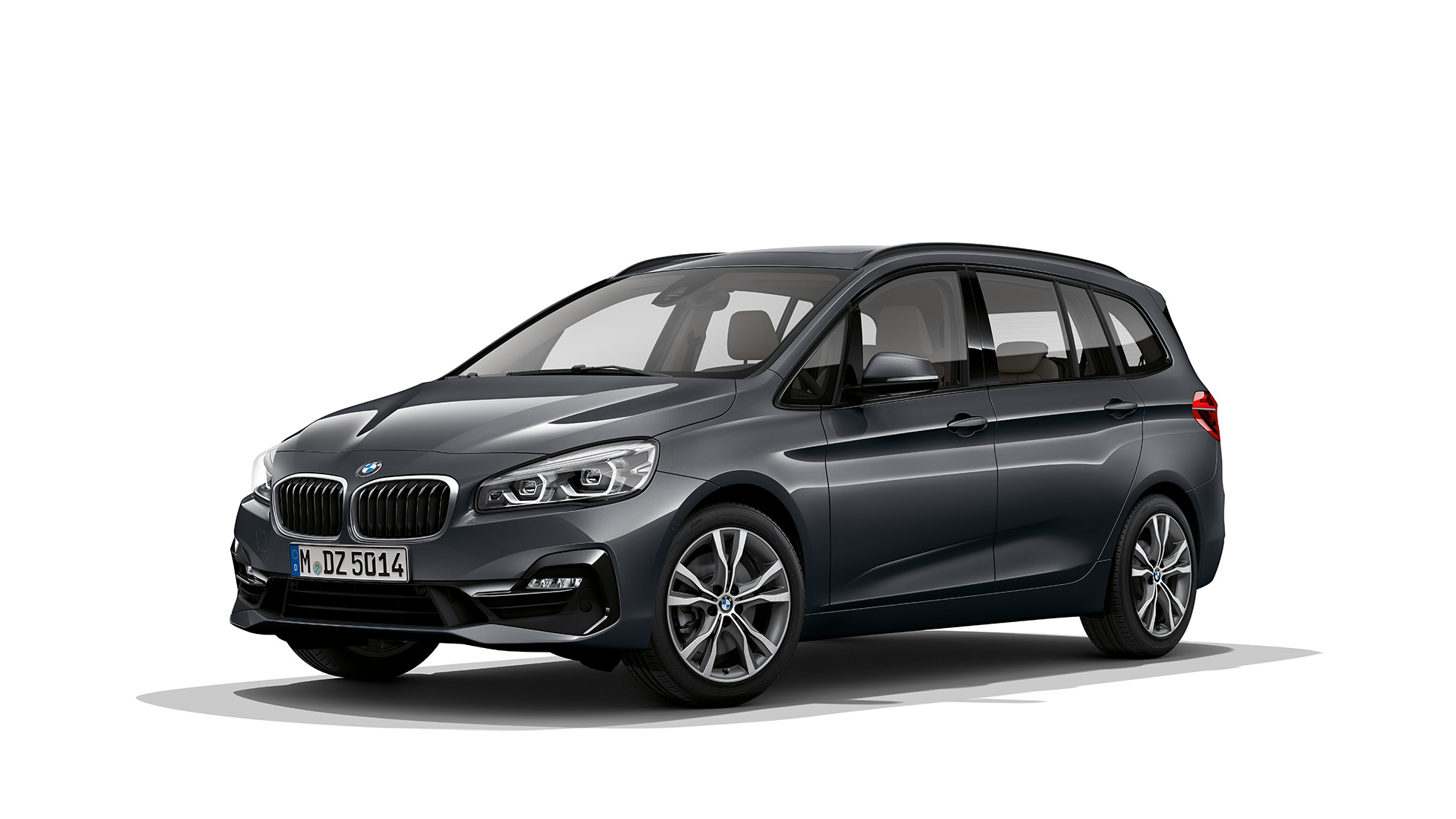BMW 2 Series Gran Tourer 220d F46 2018 Mineral Grey metallic three-quarter front view 