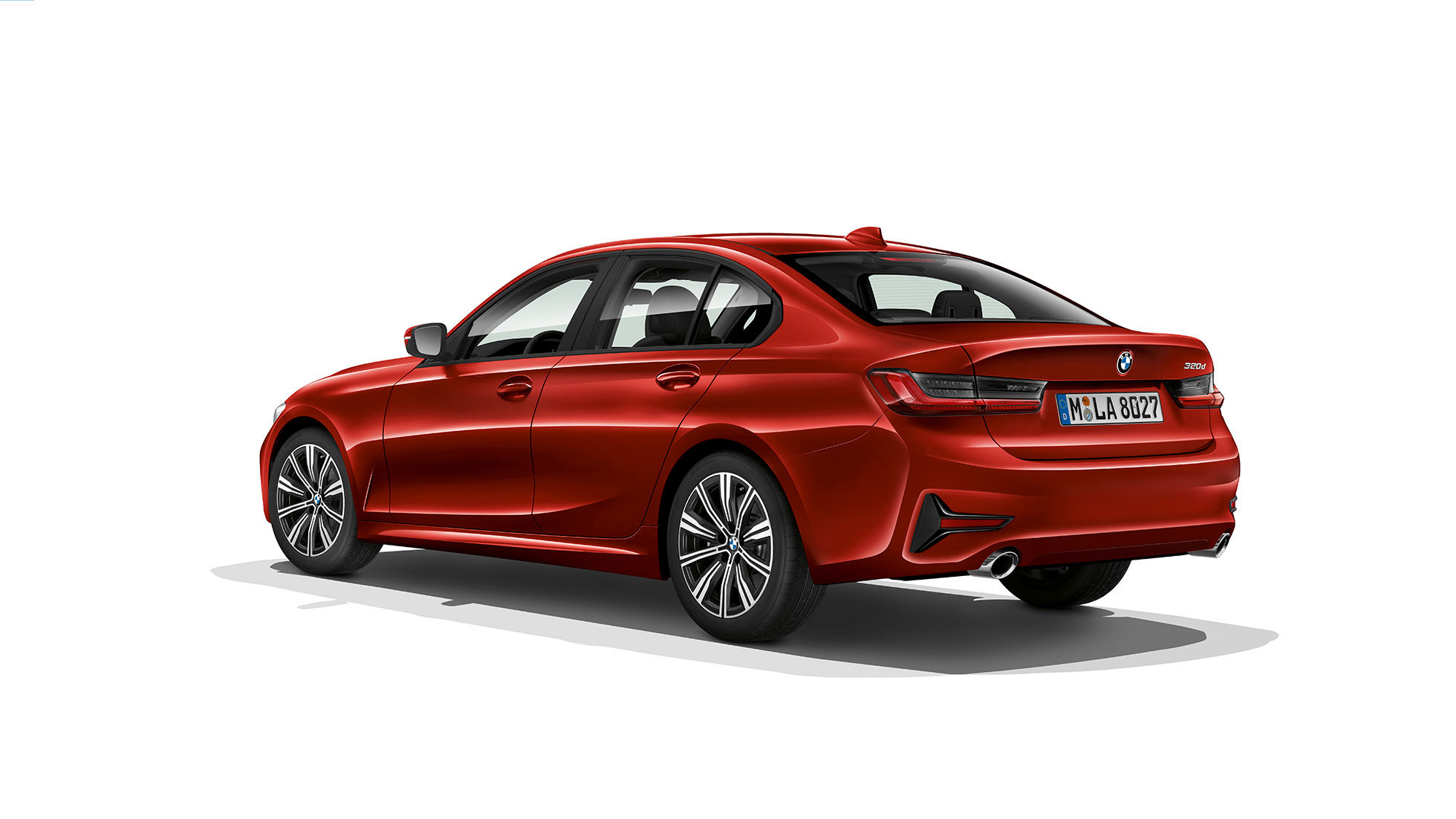 BMW 3 Series Sedan, Model Advantage rear. Three-quarter rear shot of the BMW 3 Series Sedan with model Advantage features.
