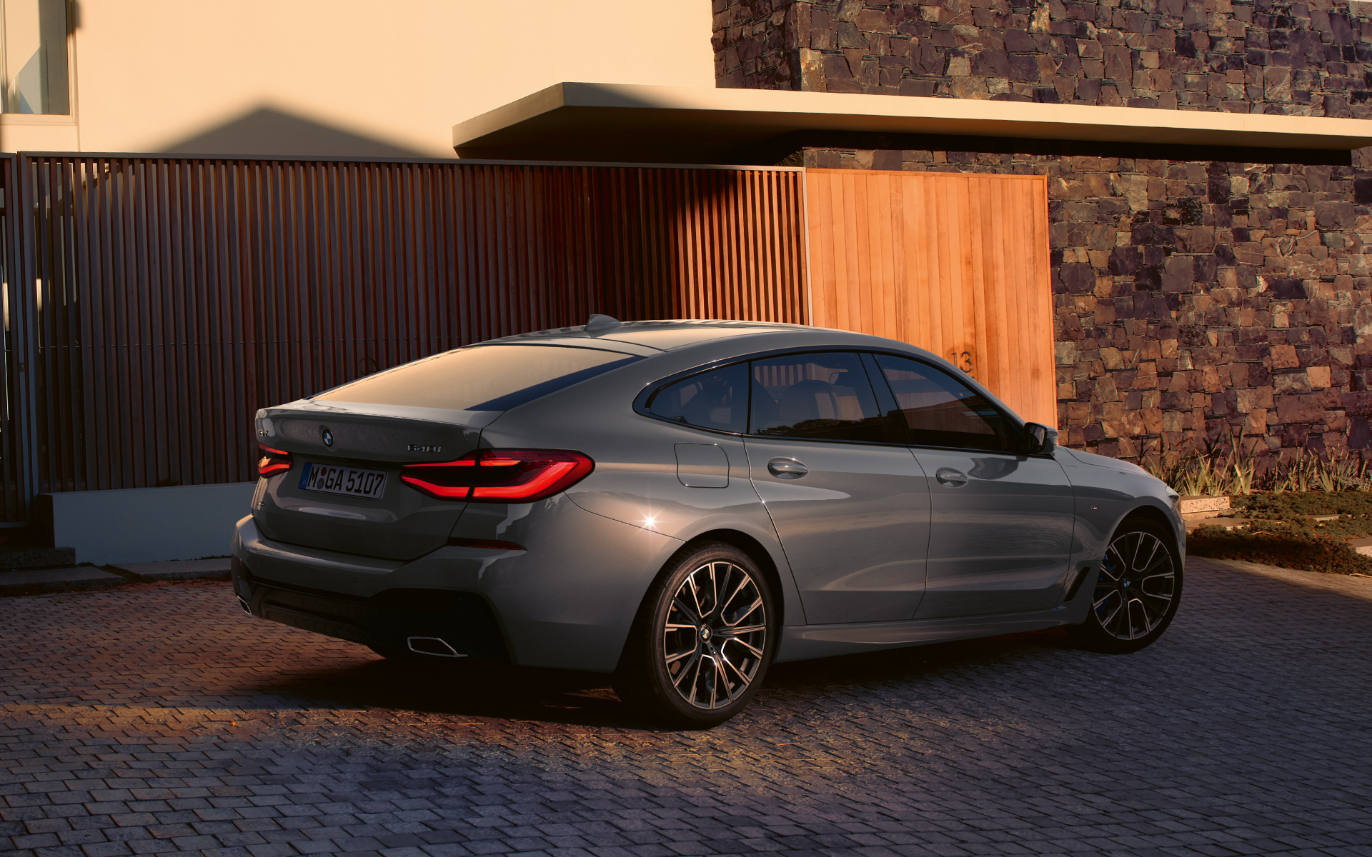 Rear design BMW 6 Series Gran Turismo G32 2020 Rear design BMW 6 Series Gran Turismo 640i xDrive G32 2020 Bernina Grey rear view