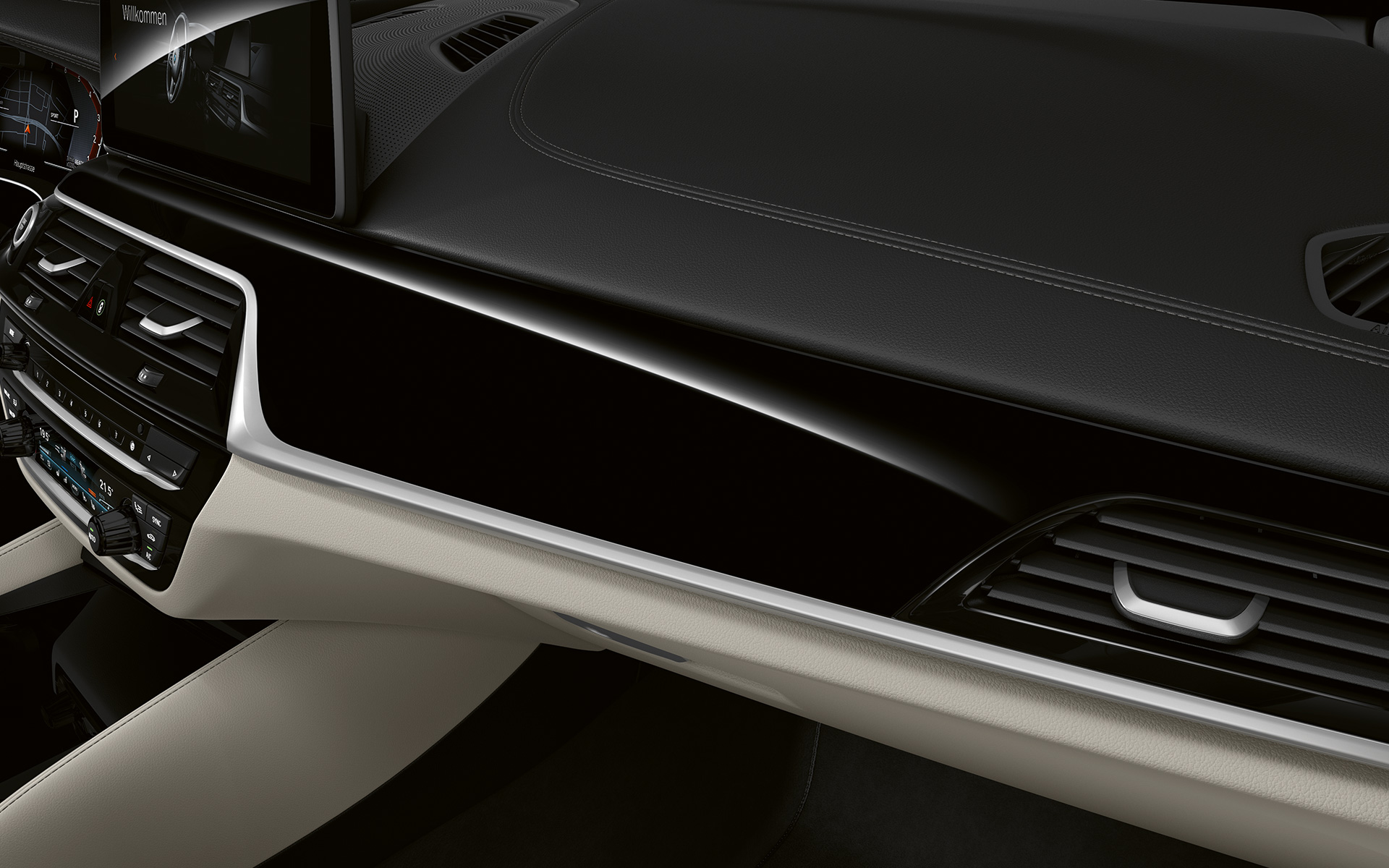BMW Individual interior trim finishers piano finish Black BMW 6 Series Gran Turismo 2020 G32 BMW Individual interior trim finishers piano finish Black BMW 6 Series Gran Turismo G32 2020 interior cockpit
