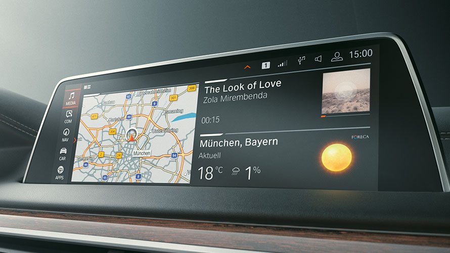 BMW 7 Series Sedan G11 G12 2019 Microsoft Office 365 BMW 7 Series Sedan G11 G12 2019 Control Display Microsoft Office 365