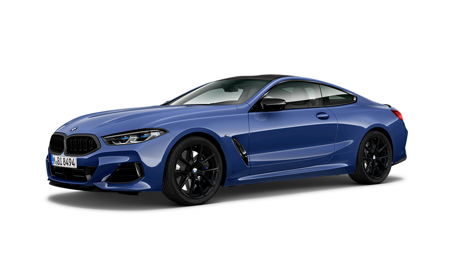 BMW 8 Series Coupé (G15) three-quarter side view BMW 8 Series Coupé (G15) three-quarter side view