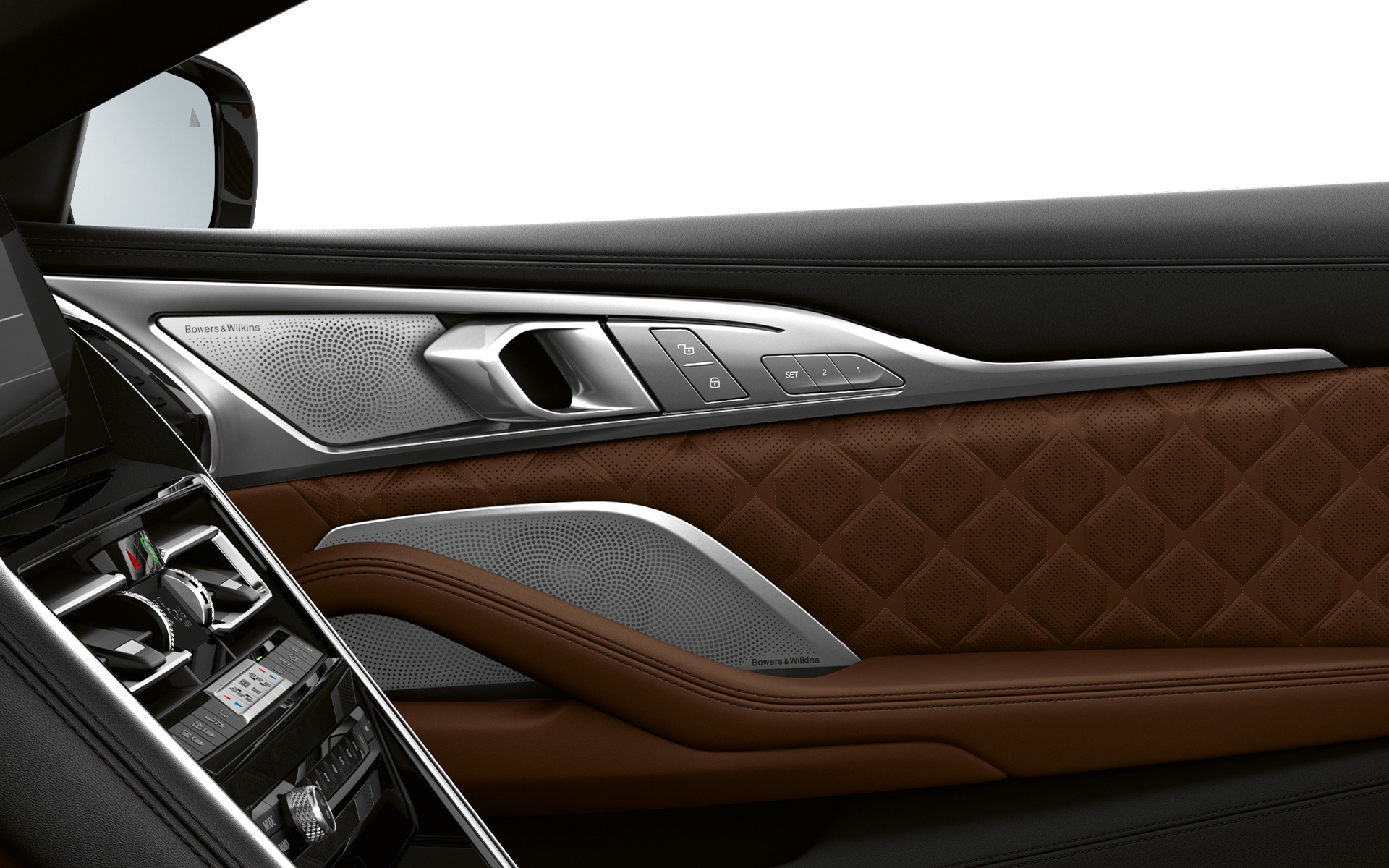Bowers & Wilkins Diamond Surround Sound System BMW M8 Convertible F91 LCI Facelift 2022 BMW M8 Convertible F91 LCI Facelift 2022 Bowers & Wilkins Diamond Surround Sound System close-up
