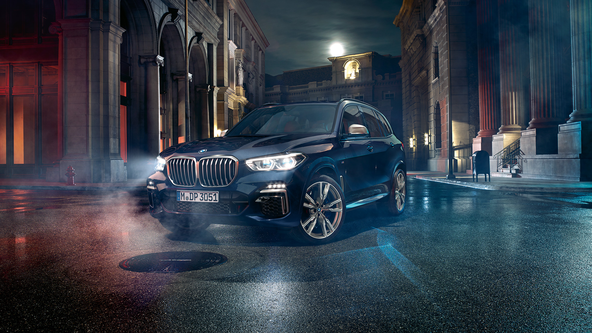 Exterior design BMW X5 M50i Exterior design BMW X5 M50i G05 three-quarter front view