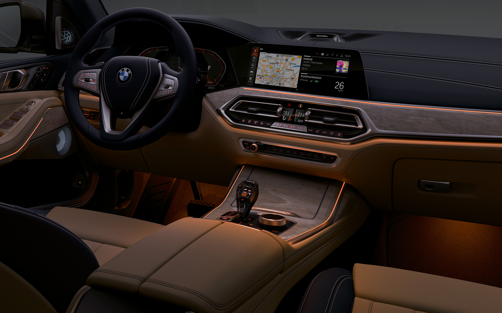 BMW X7 M50i M50d G07 2019 cockpit ambient light BMW X7 M50i M50d G07 2019 cockpit ambient light