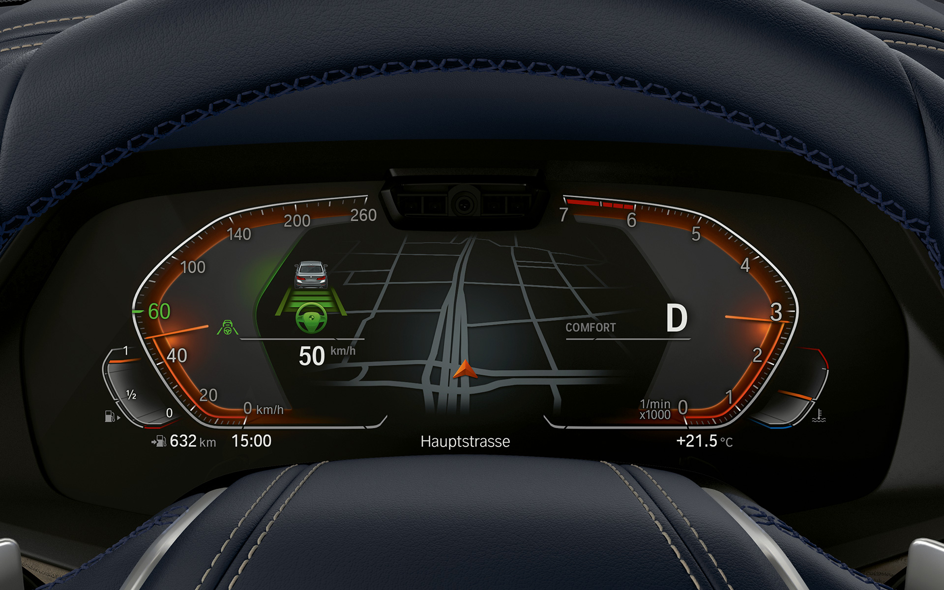 BMW X7 M50i M50d G07 2019 instrument cluster close-up BMW X7 M50i M50d G07 2019 instrument cluster close-up