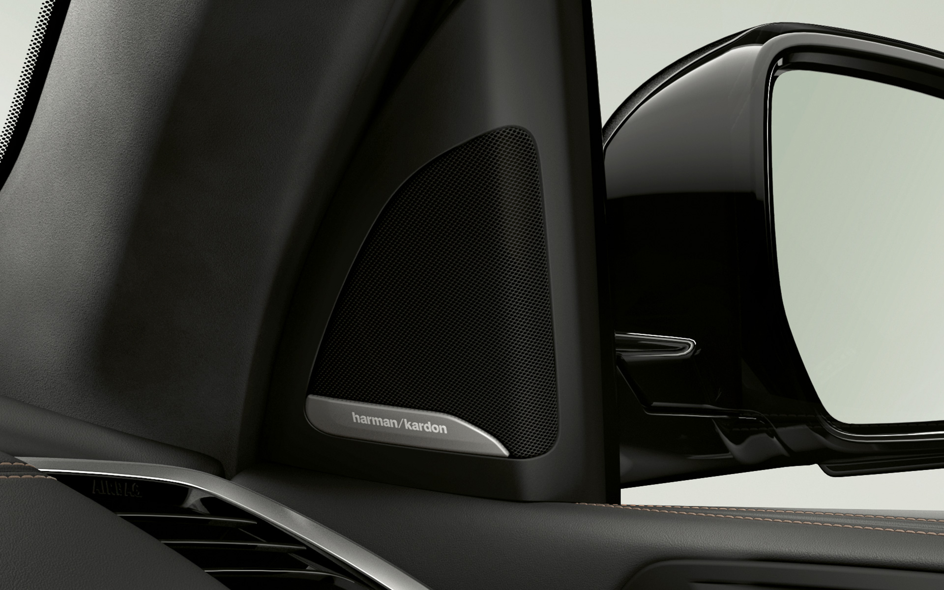 BMW X7 M50i M50d G07 2019 speakers close-up BMW X7 M50i M50d G07 2019 speakers close-up