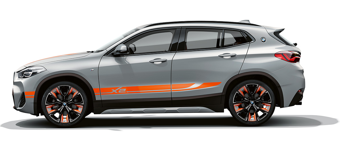 Side view BMW X2 F39 BMW X2 2020 F39 Brooklyn Grey side view