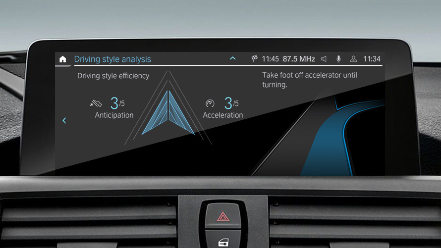 Route-Ahead Assistant of the ECO PRO mode BMW EfficientDynamics Route-Ahead Assistant of the ECO PRO mode