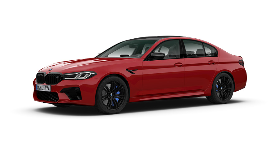 BMW M5 Competition F90 2018 three-quarter side view BMW M5 Competition F90 2018 three-quarter side view