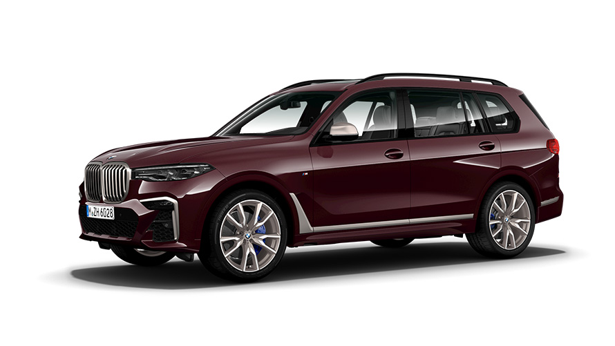 BMW X7 M50i G07 2019 three-quarter side view BMW X7 M50i G07 2019 three-quarter side view