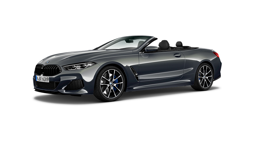 MW M850i xDrive Convertible G14 2018 three-quarter side view MW M850i xDrive Convertible G14 2018 three-quarter side view