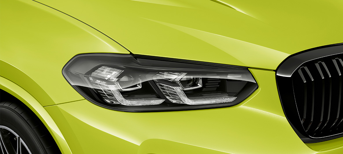 BMW Individual M Shadow Line headlights close-up BMW Individual M Shadow Line headlights close-up