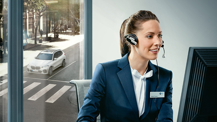 Concierge Services Concierge Services showing on BMW display