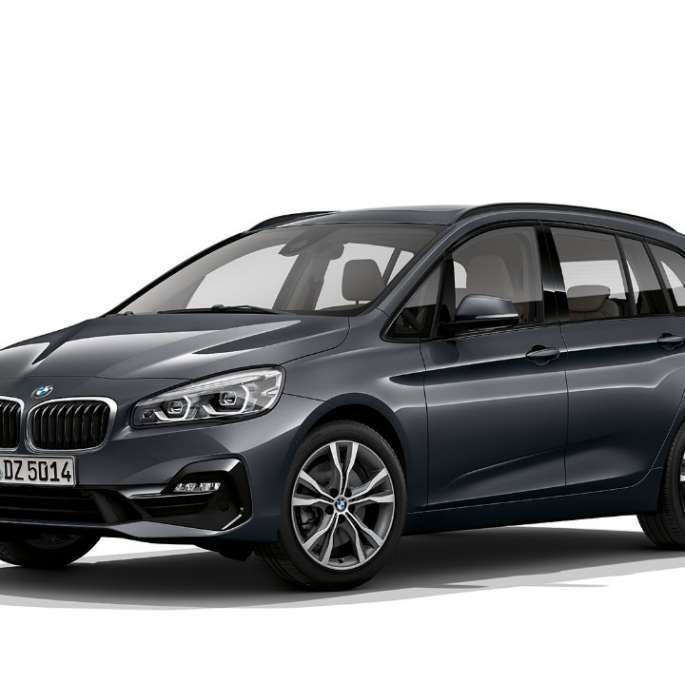 BMW 2 Series Gran Tourer 220d F46 2018 Mineral Grey metallic three-quarter front view 